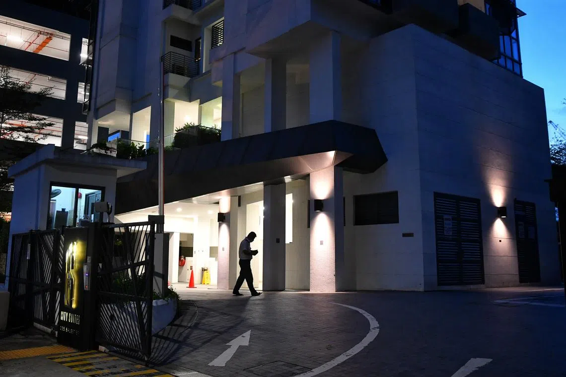 On Nov 5, 2020, three officers went to a unit at City Suites in Balestier as part of a police operation, according to court documents. 