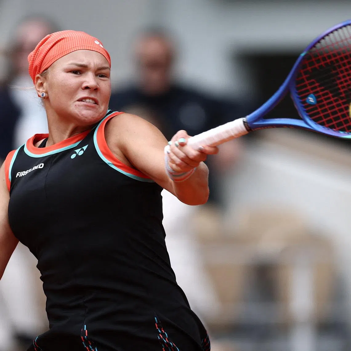 Tennis - French Open - Roland Garros, Paris, France - June 3, 2026 Russia's Diana Shnaider in action during her quarter final match against Belarus' Aryna Sabalenka REUTERS/Guglielmo Mangiapane