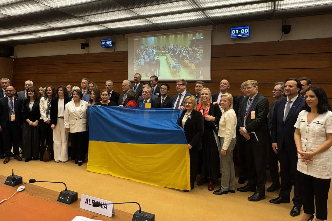A meeting was held at the UN in Geneva on Feb 25, to mark "resistance to the Russian aggression" against Ukraine.