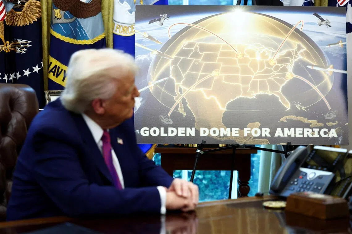 US President Donald Trump ordered the Pentagon to develop plans for a high-tech missile defence shield in late January 2025.