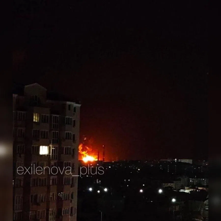 An image circulating online following Ukraine's attack on the Russian-occupied Crimean peninsula.