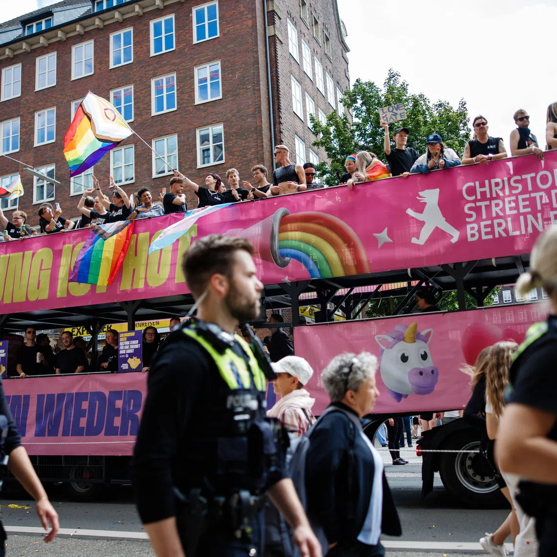 Some 300,000 people took part in a Pride march in Hamburg in Germany on Aug 1.