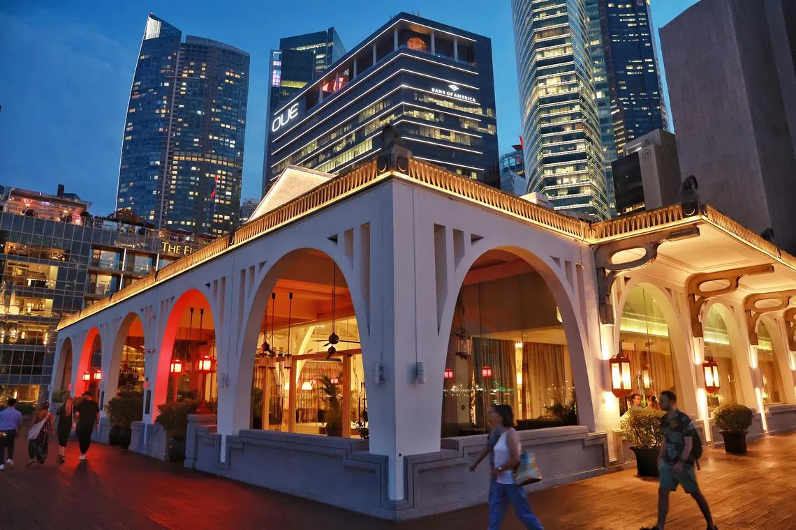 Facade of Clifford Pier (with the iconic red lanterns lit) on June 7, 2023. Clifford Pier turned 90 years on June 3 this year, and Life is doing a retrospective on the iconic waterfront landmark.