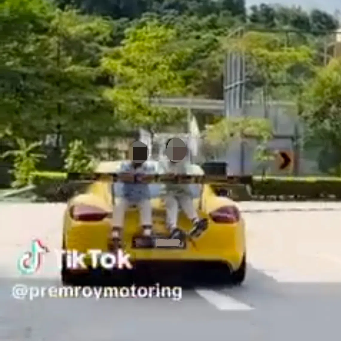 Dashcam footage posted on Facebook seems to show the car driving along Dairy Farm Walk with the two boys in tow.