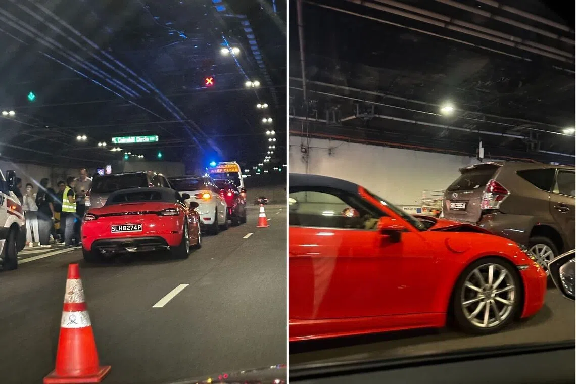 The accident happened near the exit towards Cairnhill Circle.