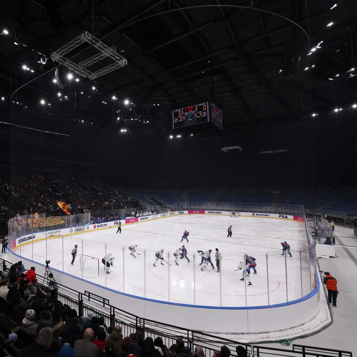 2026 Milano-Cortina Winter Olympics - Test Event - Serie A - Final Four Italian Championships - Semi Final - HC Migross Asiago v SG Cortina Hafro - Milano Santagiulia Ice Hockey Arena, Milan, Italy - January 10, 2026  General view during the match REUTERS/Claudia Greco
