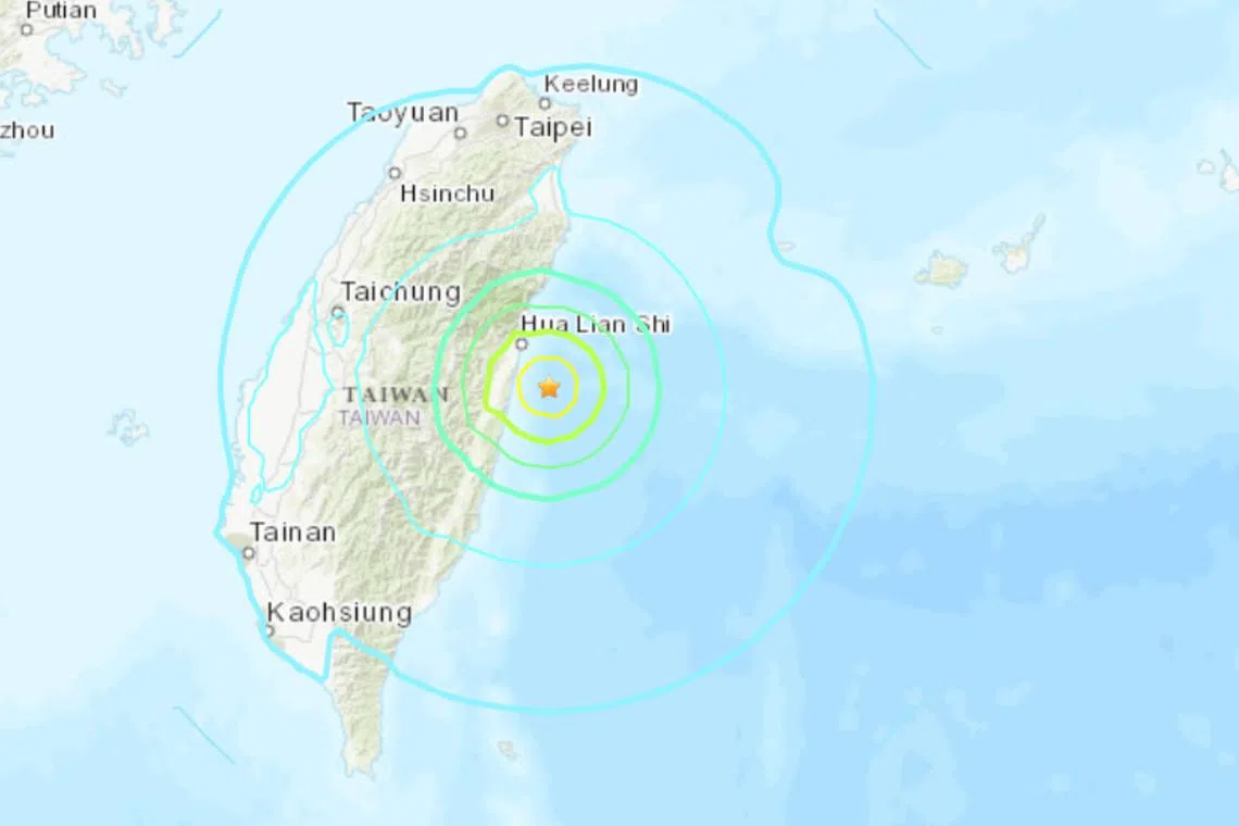 The quake had a depth of 9.7km, the weather administration said. 