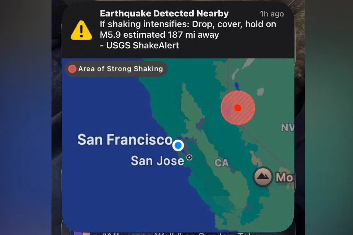 The warning was released by a USGS tool called ShakeAlert that is designed to inform people about earthquakes before they feel shaking.