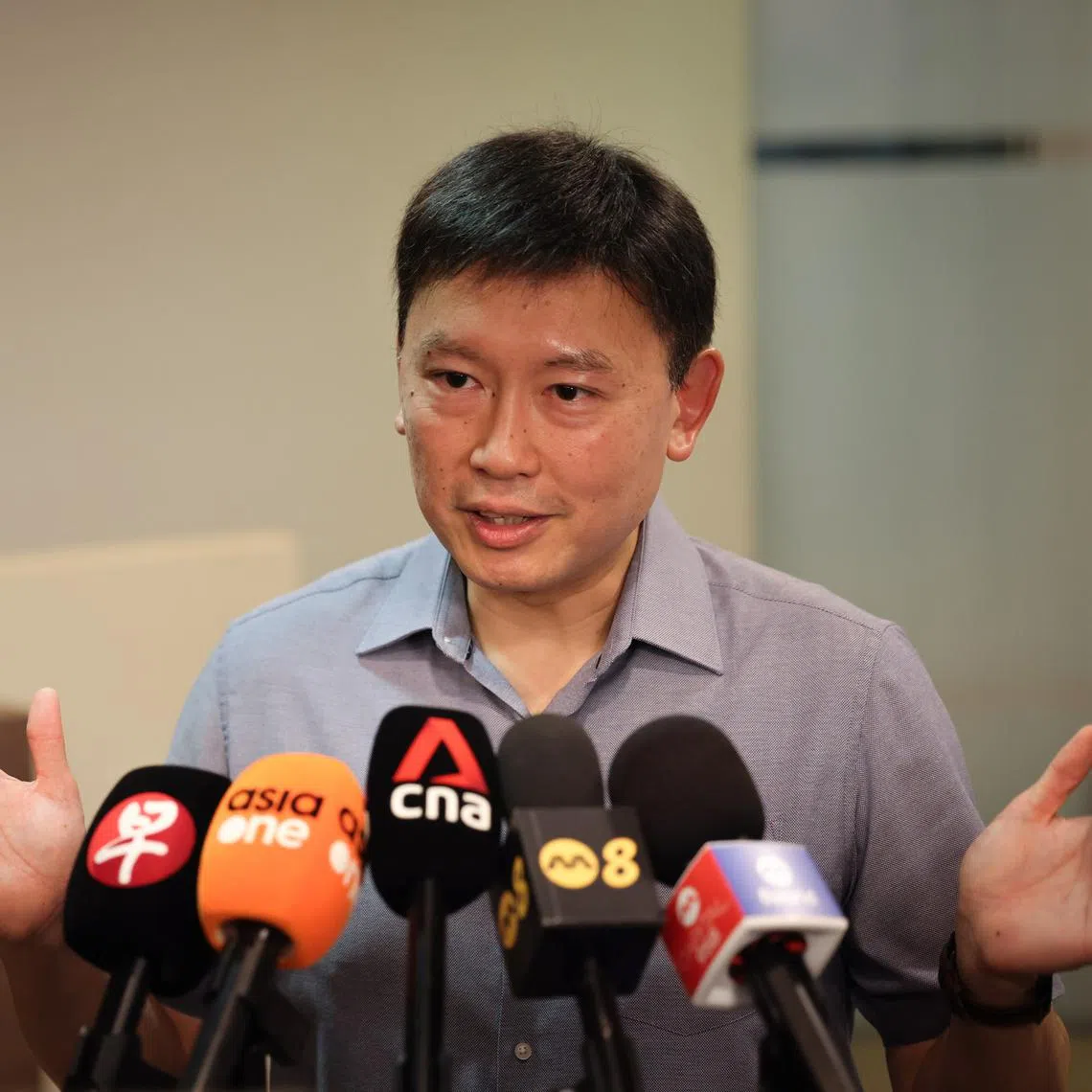 Mr Chee Hong Tat, chairman of the Chinese Community Liaison Group, speaking at the Singapore Federation of Chinese Clan Associations in Toa Payoh on Aug 20.
