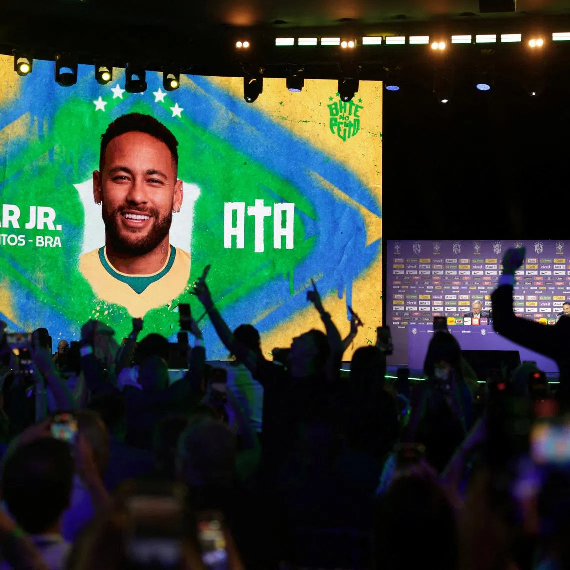 Soccer Football - FIFA World Cup 2026 - Brazil coach Carlo Ancelotti speaks to media ahead of the World Cup - Museu do Amanha, Rio de Janeiro, Brazil - May 18, 2026 Brazil coach Carlo Ancelotti names Santos' Neymar in his squad during the press conference REUTERS/Ricardo Moraes