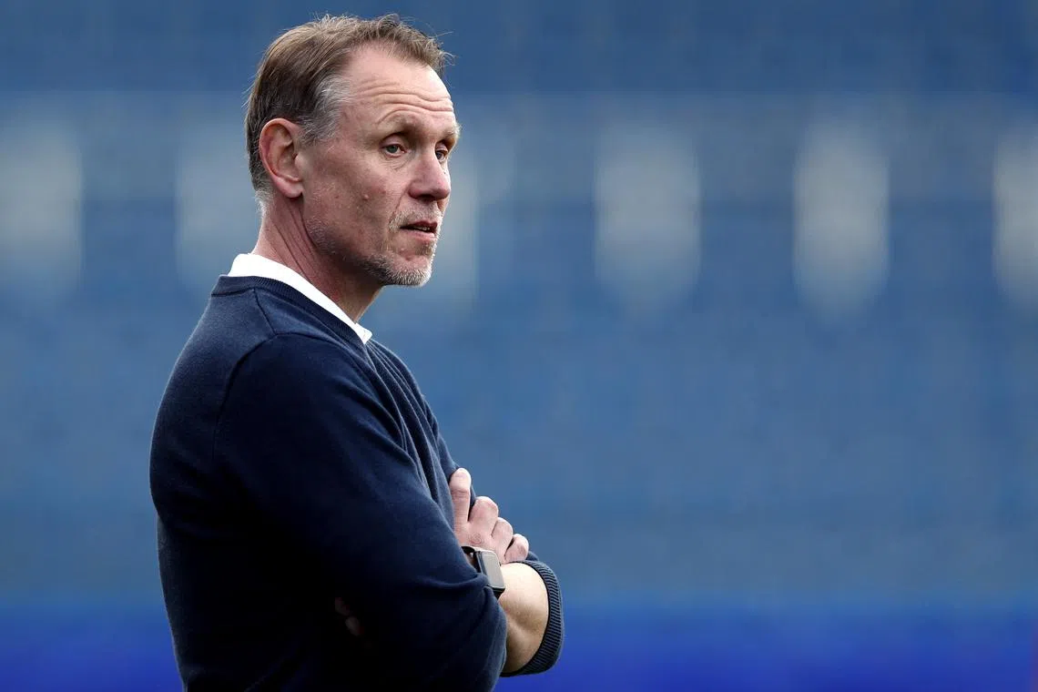 FILE PHOTO: Soccer Football - Women's Euro 2025 Qualifier - Czech Republic v Denmark - City Stadium, Uherske Hradiste, Czech Republic - April 5, 2024 Denmark coach Andree Jeglertz before the match REUTERS/David W Cerny/File Photo