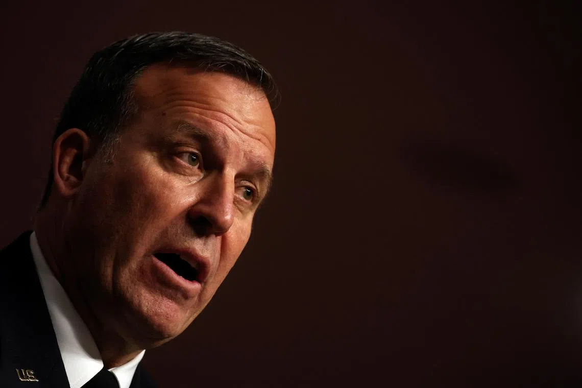 FILE PHOTO: Lieutenant General Michael Kurilla testifies before the Senate Armed Services Committee on his nomination to become Commander of Central Command during a hearing on Capitol Hill in Washington, U.S., February 8, 2022.  REUTERS/Brendan McDermid/File photo