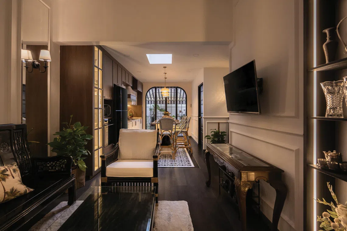 This terraced house in Still Road has been renovated in the style of a colonial-era bungalow.