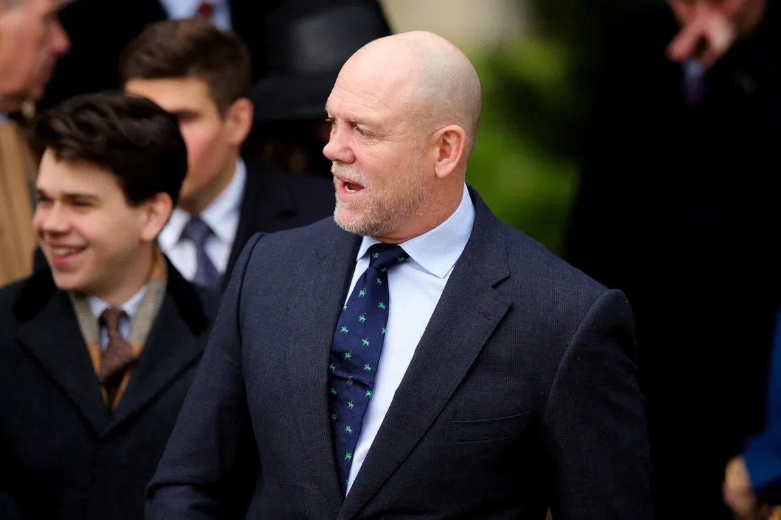 FILE PHOTO: Mike Tindall attends the Royal Family's Christmas Day service at St. Mary Magdalene's church, as the Royals take residence at the Sandringham estate in eastern England, Britain December 25, 2023. REUTERS/Chris Radburn/File Photo