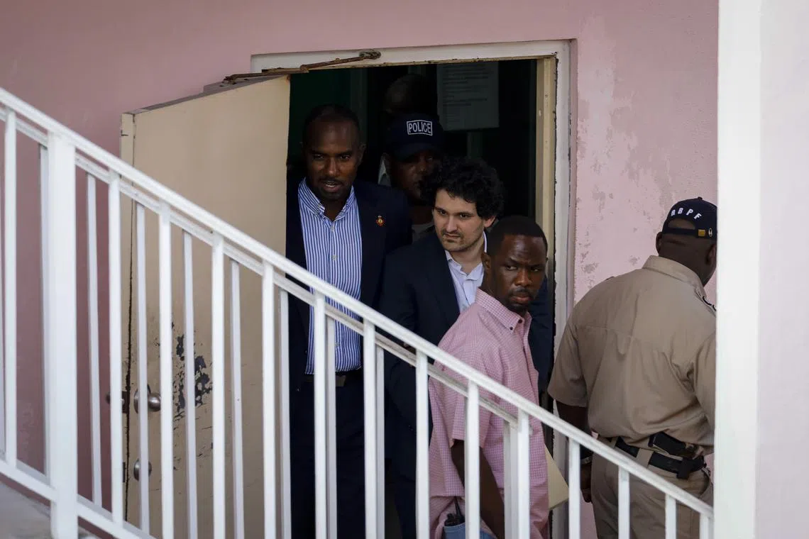 Sam Bankman-Fried leaving the Magistrate Court in Nassau, Bahamas, on Dec 19, 2022.