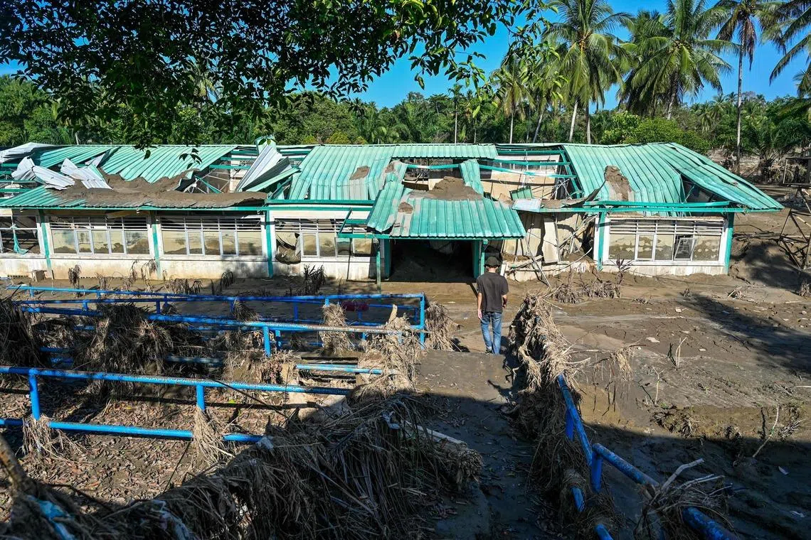 An elementary school in Indonesia's Aceh province that was destroyed by recent flash floods.