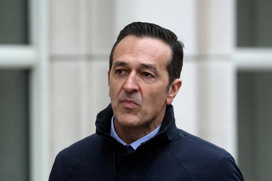 FILE PHOTO: Hernan Lopez, former executive of 21st Century Fox and Full Play Group, arrives at Federal Court in Brooklyn New York City, U.S., March 2, 2023.  REUTERS/Brendan McDermid/File Photo
