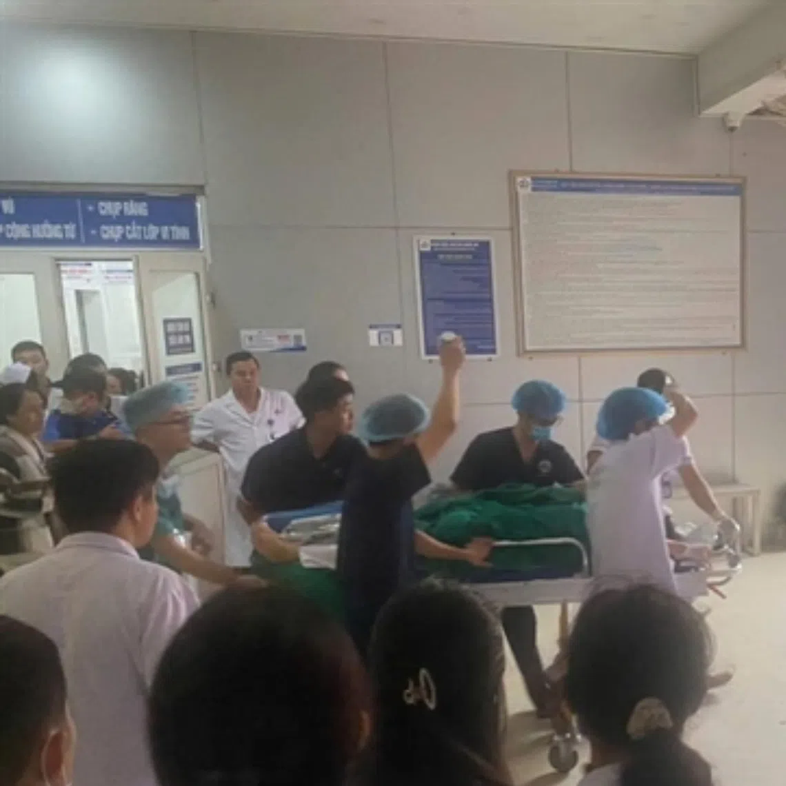 Those injured in the knife attack were taken to hospital for emergency treatment.