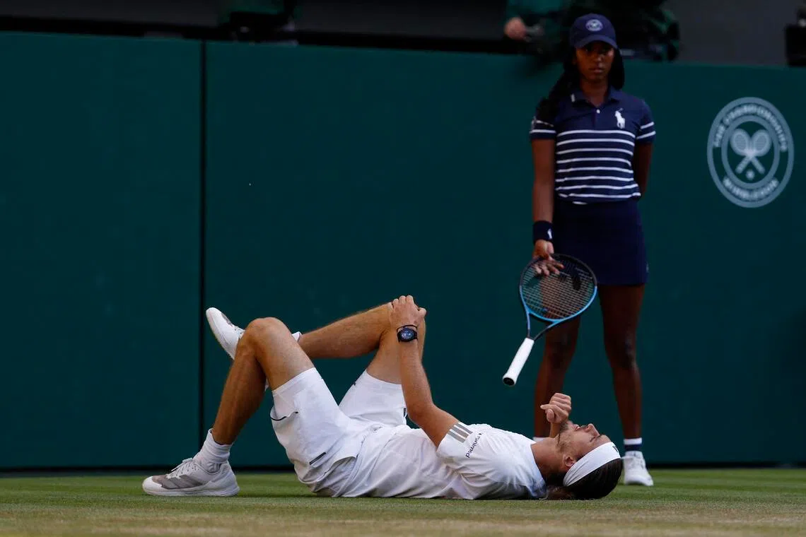 Alexander Zverev sustaining an injury during his match against Jannik Sinner in the Wimbledon finals on July 12. In tennis, a pounding, punishing sport, injury is always lurking.