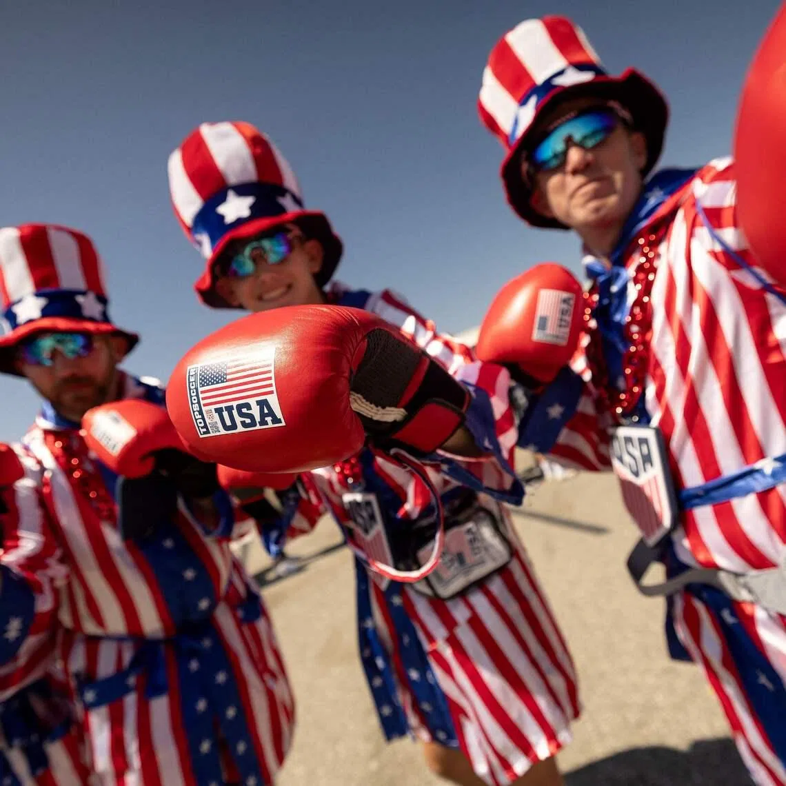 US fans cheer their team at the World Cup on June 25.