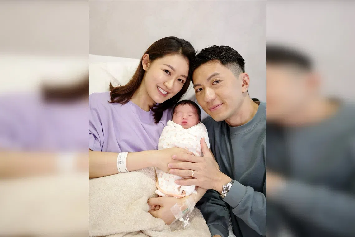Hong Kong celebrity couple Bowie Cheung (left) and Benjamin Yuen announced the arrival of their second child on Instagram on Nov 6.