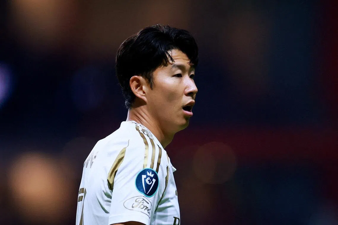 FILE PHOTO: Soccer Football - CONCACAF Champions Cup - Semi Final - Second Leg - Toluca v Los Angeles FC - Estadio Nemesio Diez, Toluca, Mexico - May 6, 2026 Los Angeles FC's Son Heung-Min reacts REUTERS/Eloisa Sanchez/File Photo