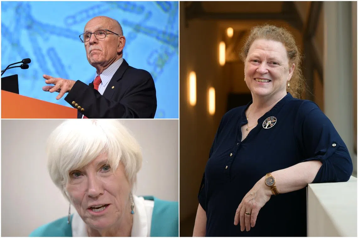(Clockwise from top left) Nobel Prize winner Louis Ignarro, Dame Sue Black and Professor Joan B. Rose were amongst the scientists at the annual Global Young Scientists Summit.