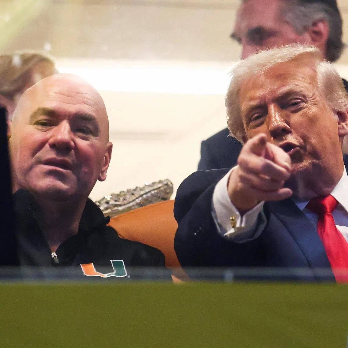 Dana White (left), CEO of Ultimate Fighting Championship, is reportedly a  supporter of US President Donald Trump. 