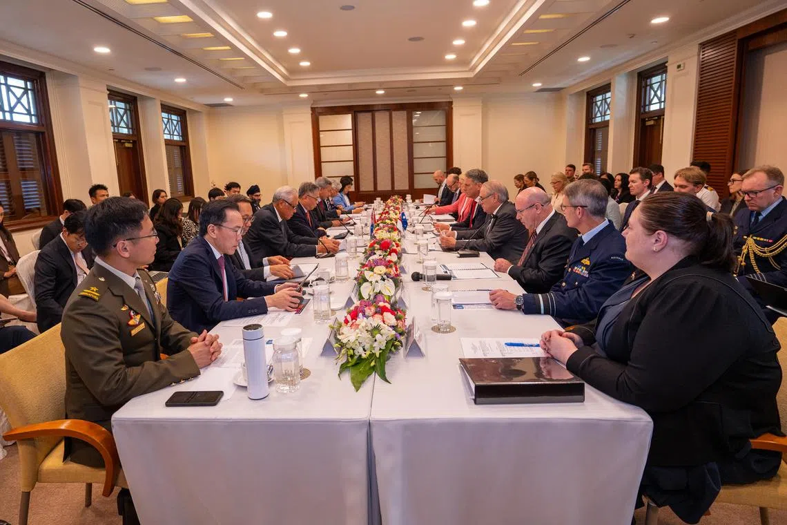 The 14th Singapore-Australia Joint Ministerial Committee (SAJMC) plenary in-session.