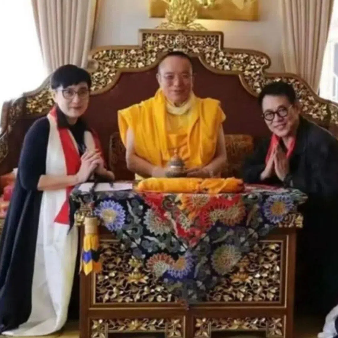Former screen star Nina Li Chi (left) recently embarked on a spiritual retreat in Nepal with her husband Jet Li and their younger daughter Jada.