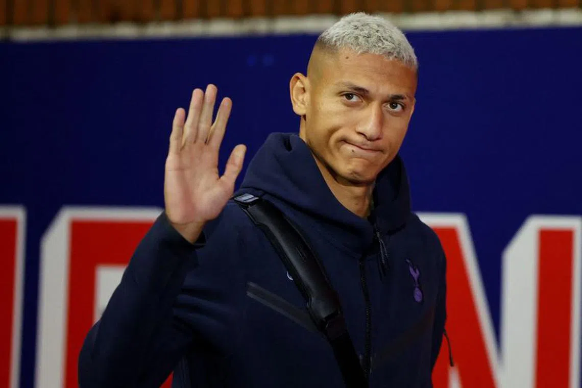 Soccer Football - Premier League - Crystal Palace v Tottenham Hotspur - Selhurst Park, London, Britain - October 27, 2023 Tottenham Hotspur's Richarlison arrives at the stadium before the match REUTERS/Toby Melville/File Photo