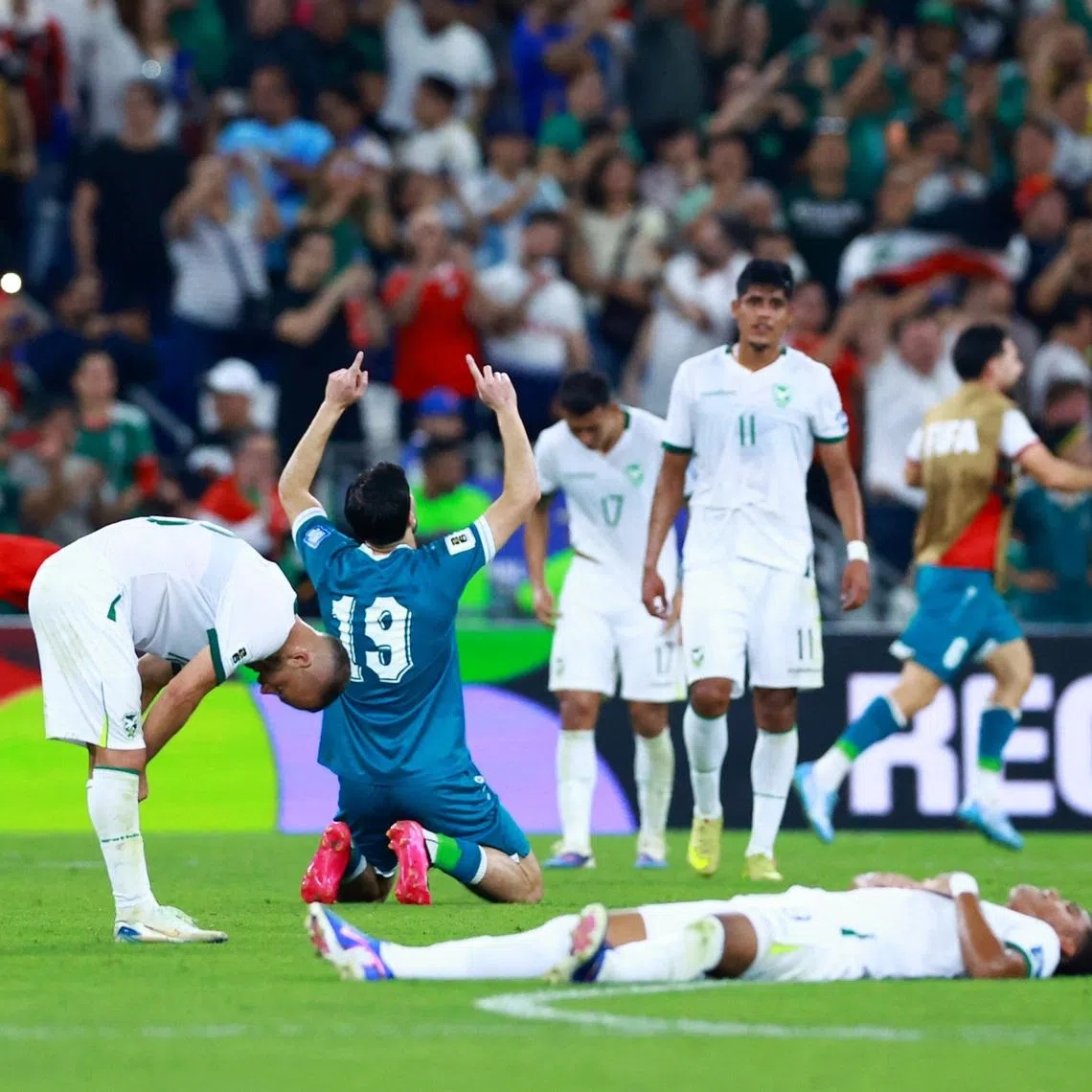 Soccer Football - FIFA World Cup - Inter-Confederation Playoffs - Final - Iraq v Bolivia - Estadio Monterrey, Monterrey, Mexico - March 31, 2026 Iraq's Kevin Yakob celebrates after the match as they qualify for FIFA World Cup REUTERS/Raquel Cunha