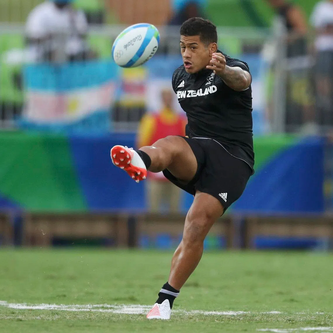 2016 Rio Olympics - Rugby - Preliminary - Men's Pool C New Zealand v Britain - Deodoro Stadium - Rio de Janeiro, Brazil - 10/08/2016. Augustine Pulu (NZL) of New Zealand in action. REUTERS/Phil Noble/File Photo