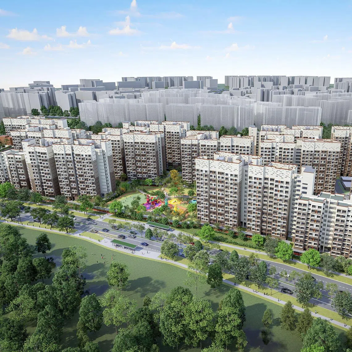 The firm’s 20-year contract will cover about 10,000 households in Tengah’s upcoming Brickland (pictured), Park and Forest Hill districts.