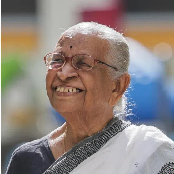 (From left) Madam Lee Yim Leng, 105; Madam Sharada Chellam, 101; Madam Masna Unwari, 99.