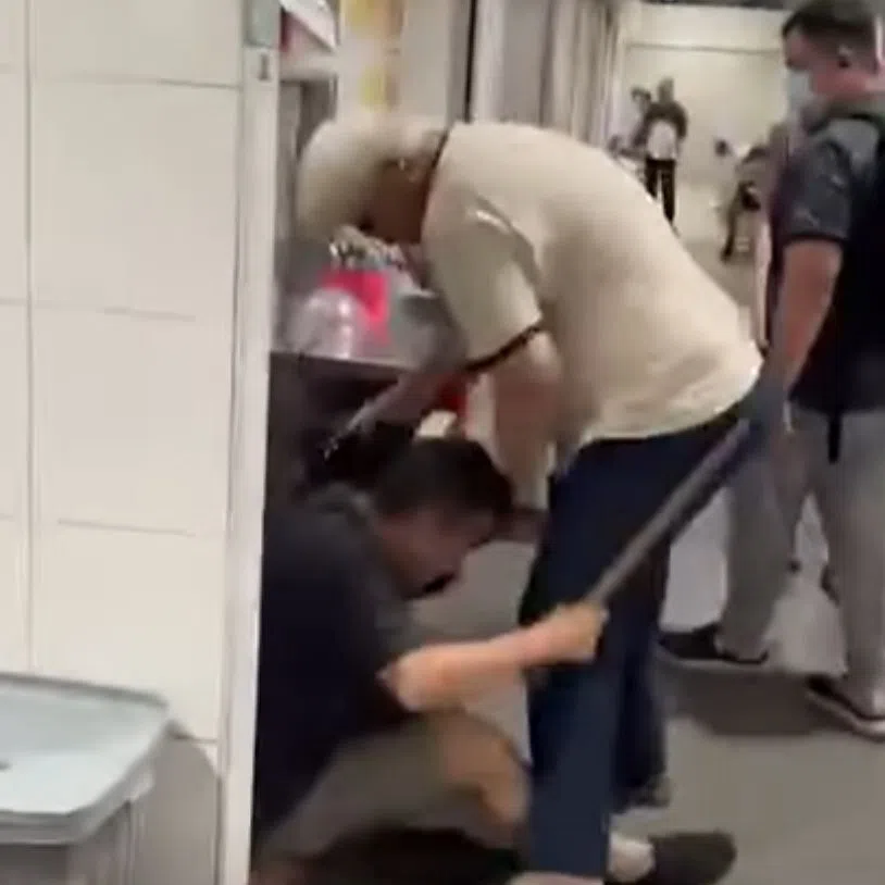 The two men, aged 63 and 68, were arrested for the offence of affray. 