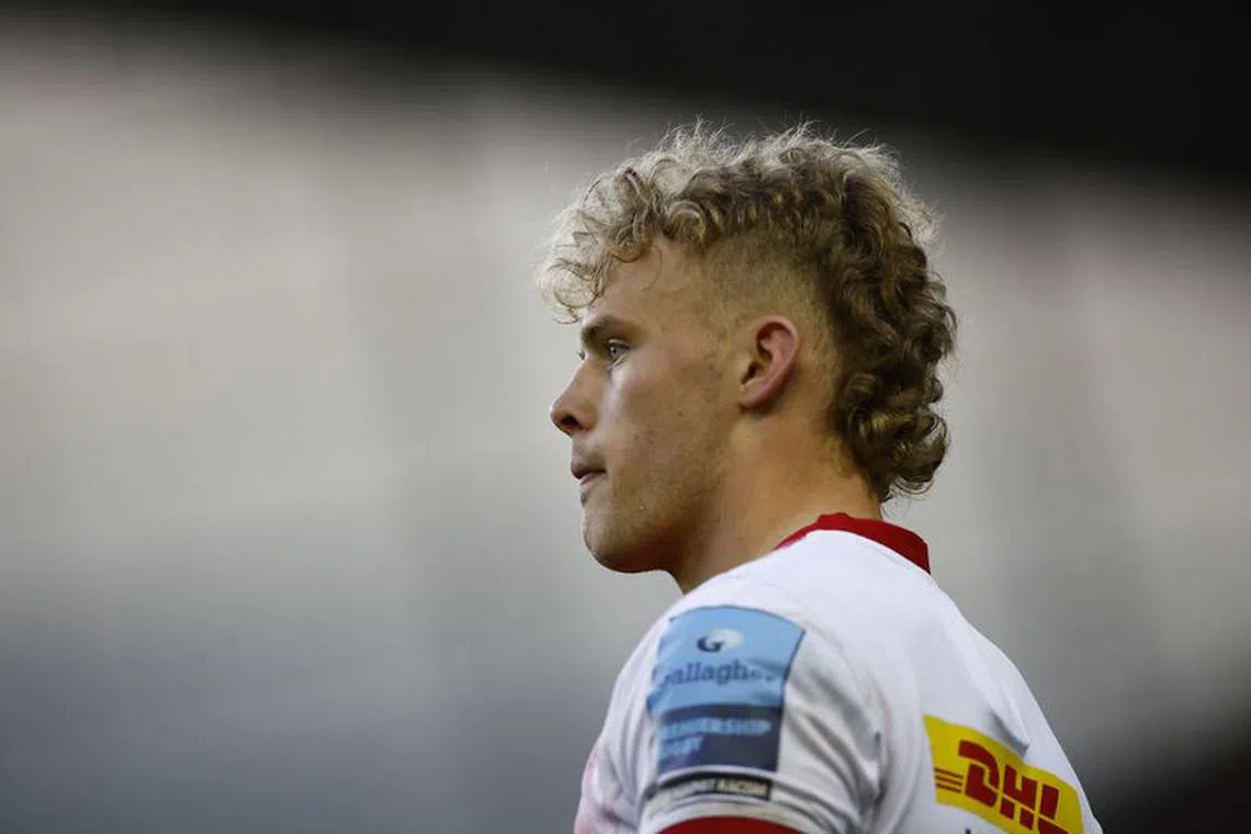 Rugby Union - Premiership - Northampton Saints v Harlequins - Franklin's Gardens, Northampton, Britain - April 29, 2022 Harlequins' Louis Lynagh Action Images/Andrew Boyers/ File photo