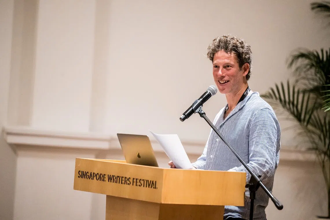 British folk singer and conservationist Sam Lee spoke about singing with the nightingales at the Singapore Writers Festival on Nov 16. 