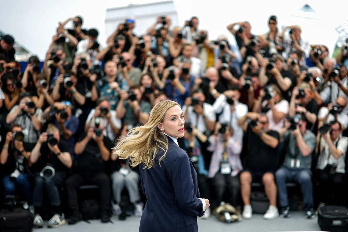 Director Scarlett Johansson posing during a photocall for the film Eleanor The Great in competition for the category Un Certain Regard at the 78th Cannes Film Festival in Cannes, France, May 21, 2025. 
