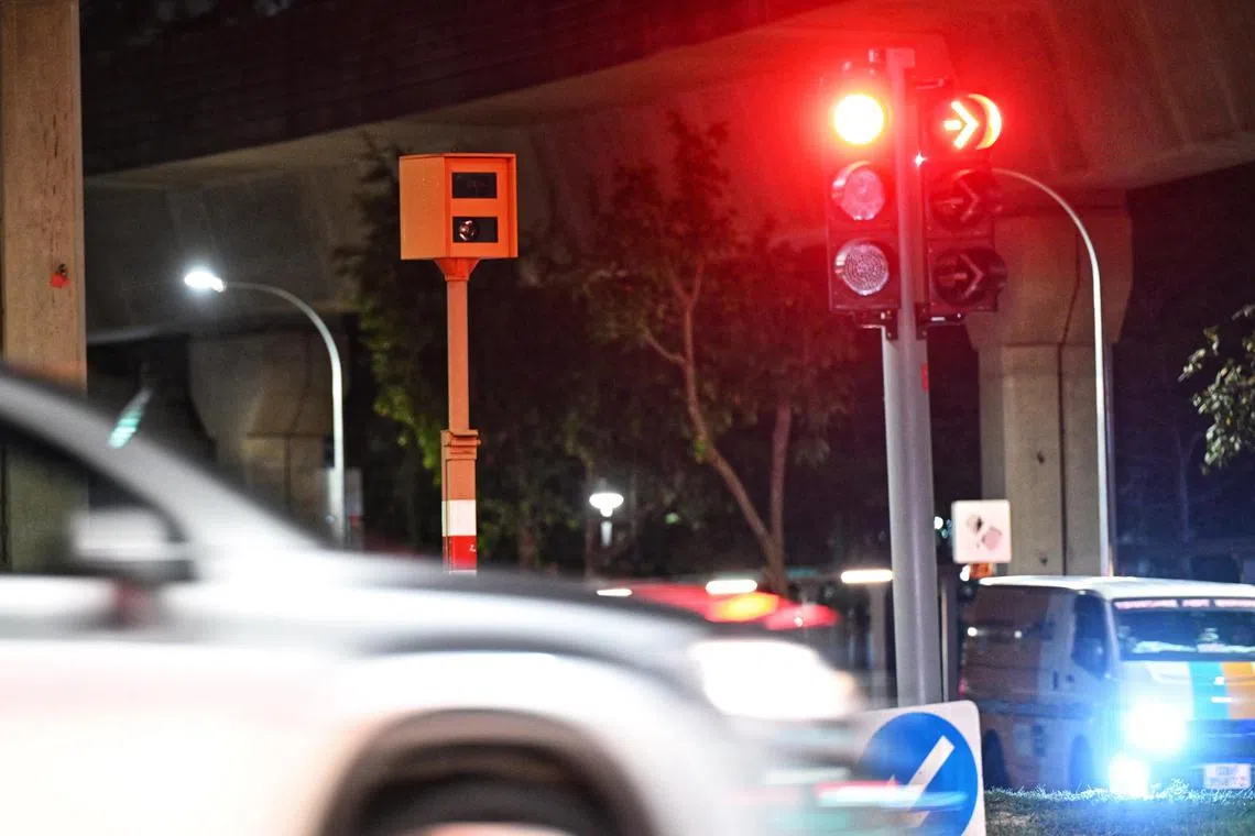 Generic photo of a red-light camera at the cross junction of Punggol Walk and Punggol Field taken on April 28, 2024

*******
Update on a story about more red-light cameras to be used to detect speeding

