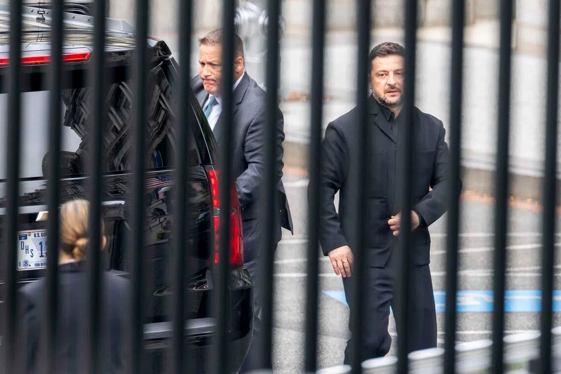Ukrainian President Volodymyr Zelensky arriving at the White House on July 28 for a meeting with US President Donald Trump.