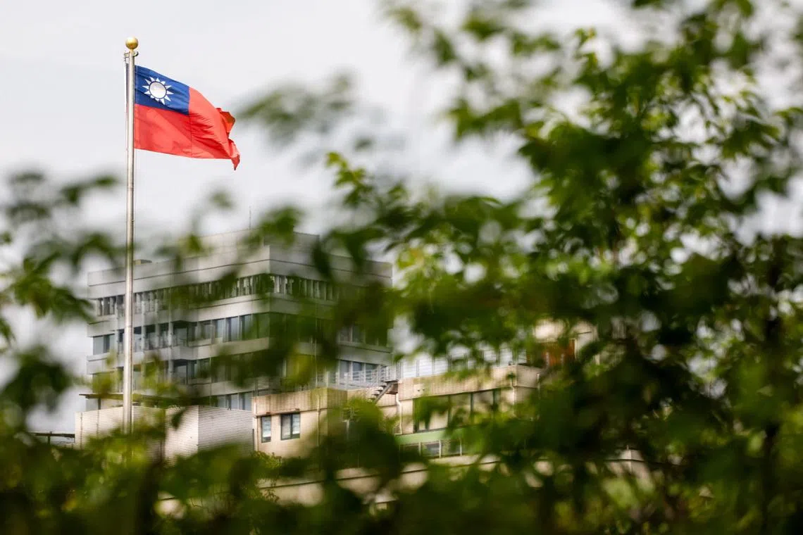 A Taiwan flag flutters in Taipei, Taiwan, May 12, 2026.