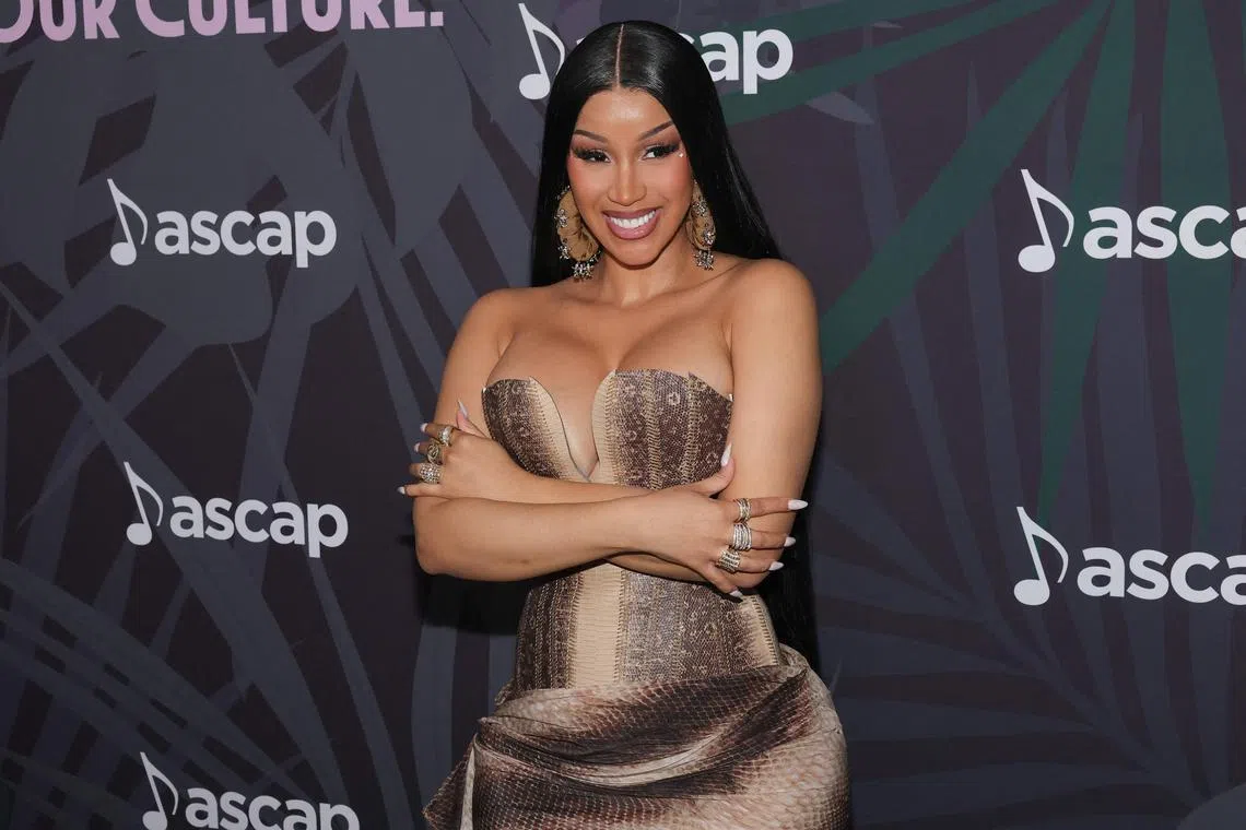 Cardi B attends the 2025 ASCAP Rhythm & Soul Awards at the Four Seasons Hotel Los Angeles at Beverly Hills on June 8, 2025 in Los Angeles, California. The 12-member Los Angeles Superior Court jury deliberated for less than an hour before reaching a verdict siding with the 32-year-old.