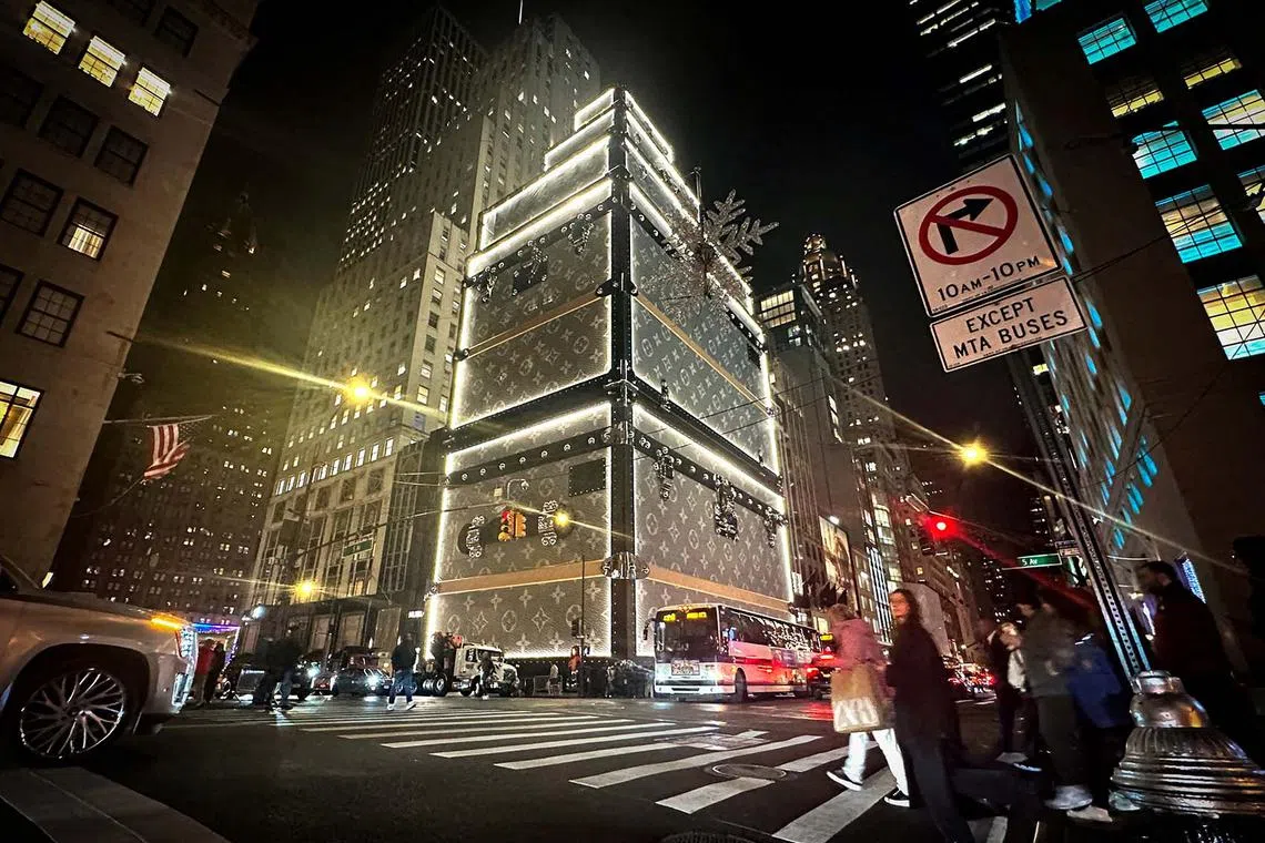 A view of the temporary Louis Vuitton flagship store in Midtown Manhattan during its grand opening in New York City, New York, US, Nov 14, 2024.