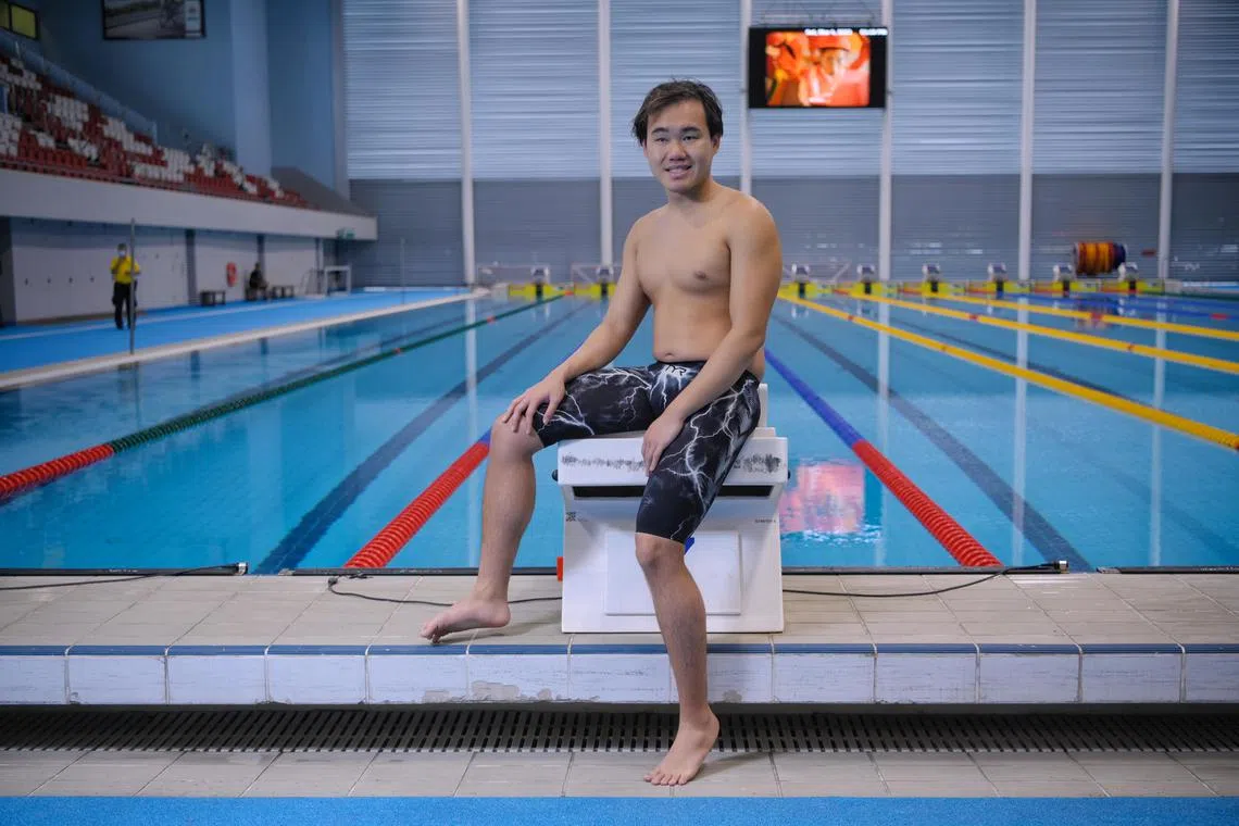 Swimmer Wong Zhi Wei pictured at the National Para Swimming Championships held at the OCBC Aquatic Centre on March 4, 2023.