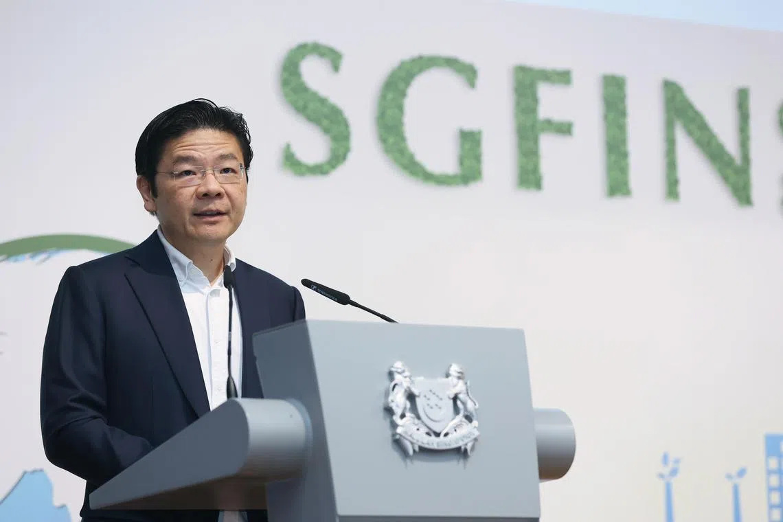 Among the goals is the need for clear definitions of what activities are considered green, said DPM Lawrence Wong at the opening of the Sustainable and Green Finance Institute.