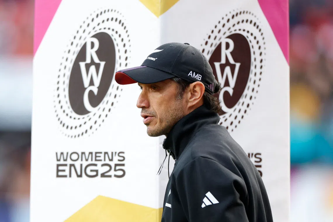 Rugby - Women's World Cup 2025 - Semi Finals - New Zealand v Canada - Ashton Gate, Bristol, Britain - September 19, 2025 New Zealand coach Allan Bunting before the match Action Images via Reuters/Peter Cziborra