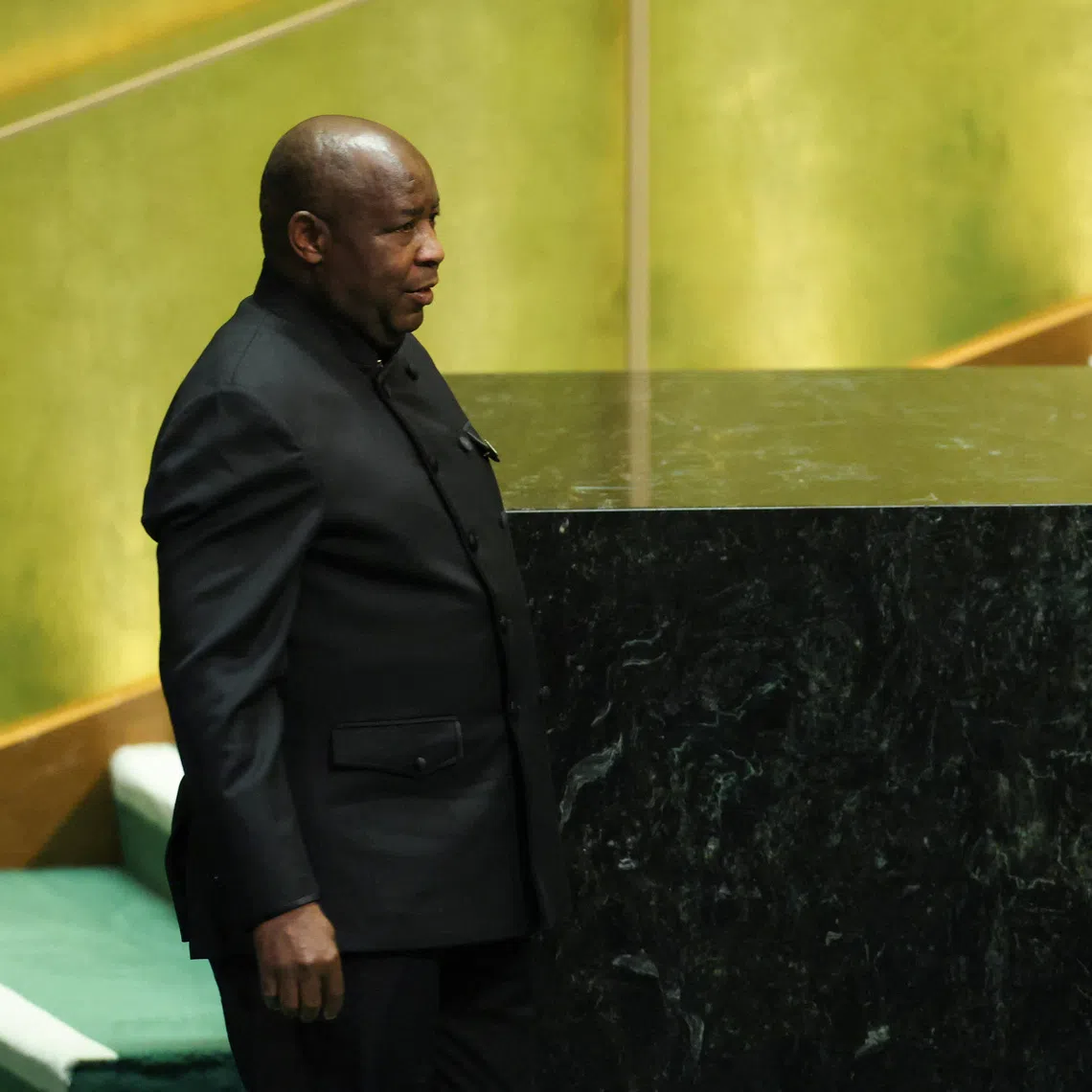 Burundi's President Evariste Ndayishimiye walks to the podium to address the 81st United Nations General Assembly (UNGA) at UN headquarters in New York City, US, September 23, 2026.  REUTERS/CAITLIN OCHS