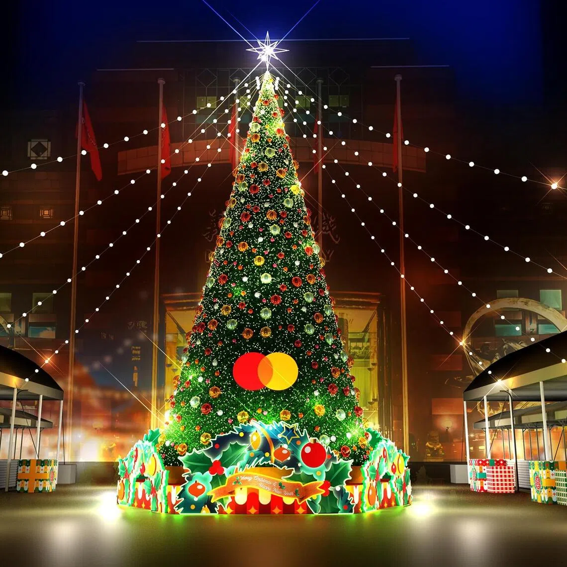 14-metre Christmas Tree at Ngee Ann City Civic Plaza.