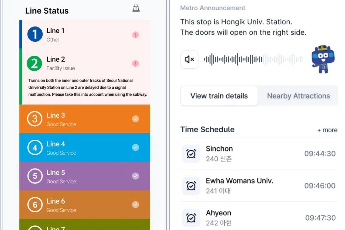 The app's user interface and guidance system were redesigned to help first-time subway users navigate the system more easily.